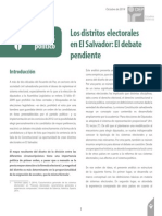 Los Distritos Electorales en El Salvador. El Debate Pendiente. Análisis Políticos. Octubre 2014