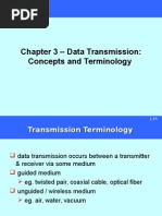 Chapter 3 - Data Transmission: Concepts and Terminology