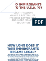 Why Do Immirgrants Came to the u.s.a.