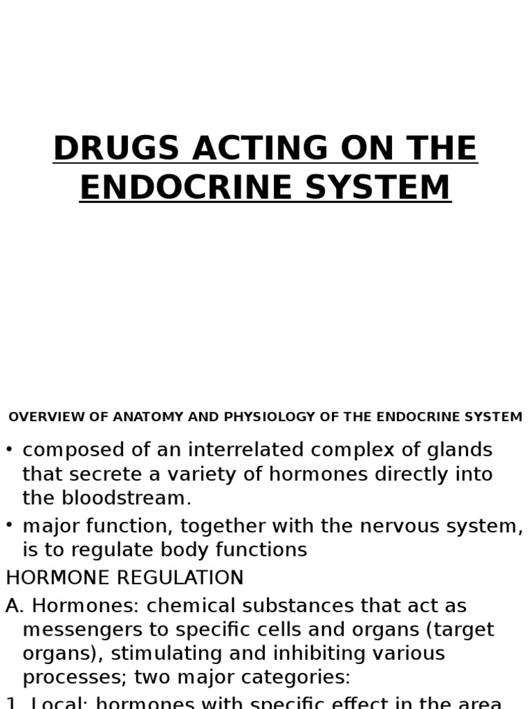 Drugs Acting on the Endocrine System Thyroid Glands