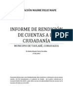 Rendición de Cuentas Gestor de Salud MAFE