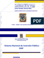 Sistema Nacional de Inversión Pública SNIP