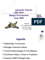 Onsted Community Schools 0910 Budget