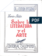 Sobre La Literatura y El Arte