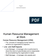 To Human Resource Management