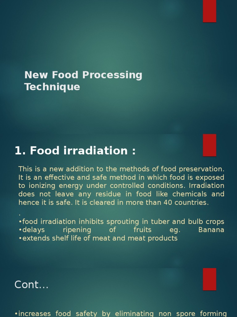 Food Processing Innovations | PDF | Food Preservation | Foods