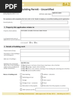 BA2 Application For Building Permit Uncertified 12032012