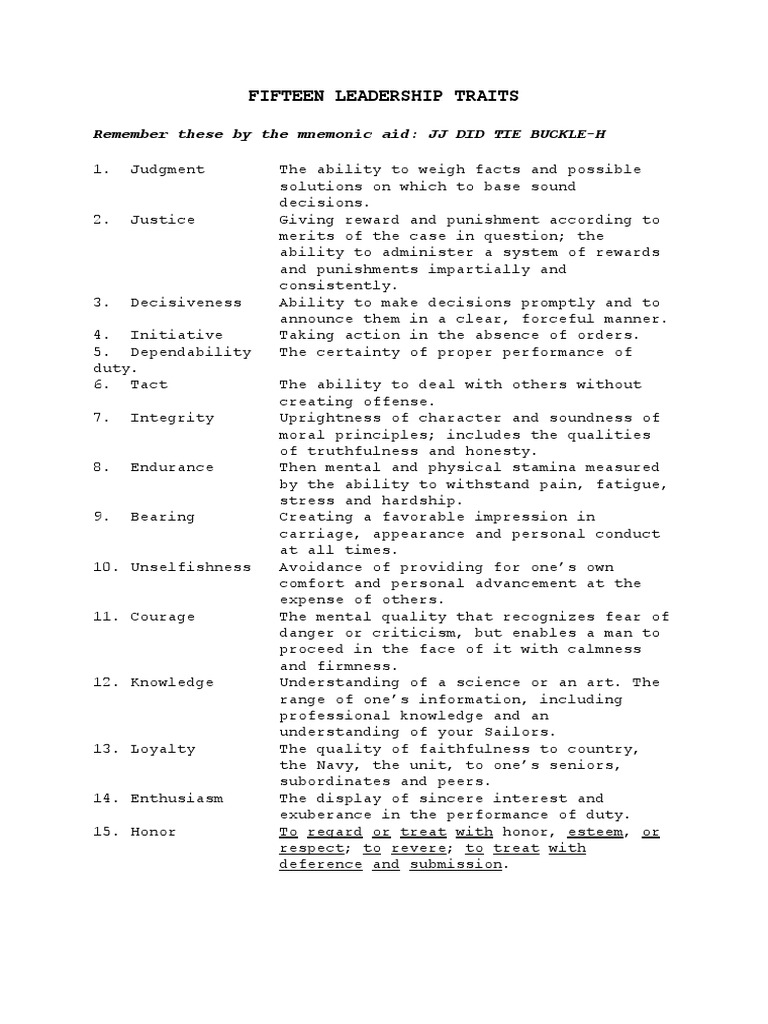 Essential Leadership Traits Explained | PDF | Career & Growth | Self ...