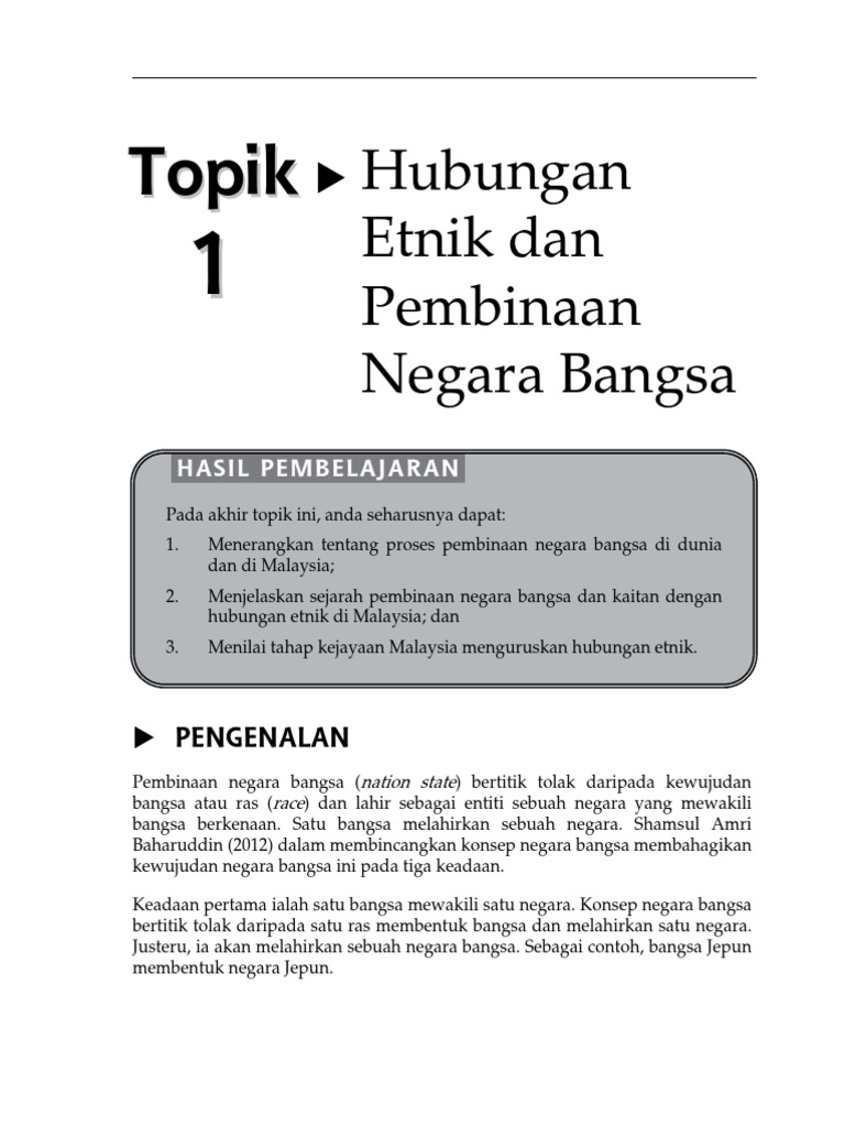 Contoh Soalan Dan Jawapan Hubungan Etnik Bab 3 - Helowini