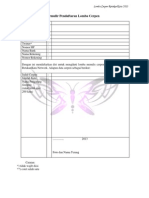 Formulir Pendaftaran Lomba Cerpen PDF