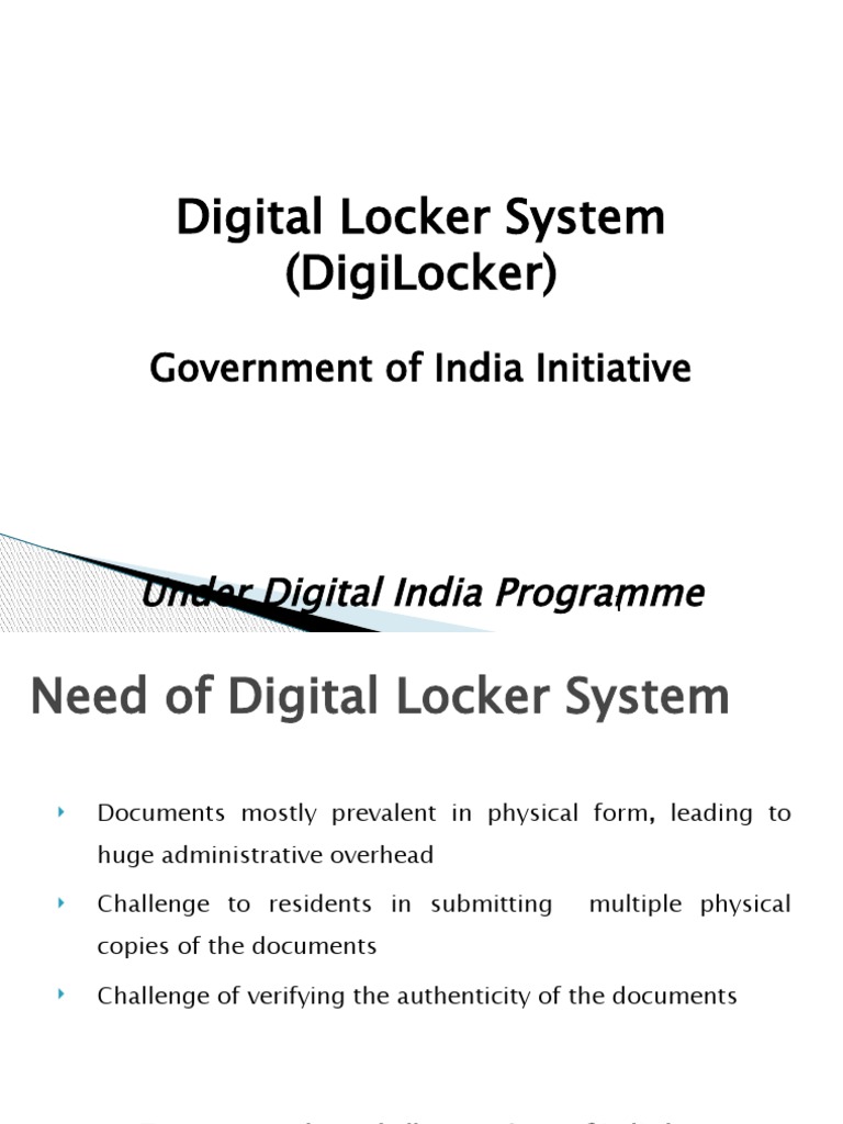 Digital Locker Presentation Workshop 11th Feb 2015 | PDF