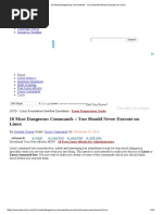 10 Most Dangerous Commands - You Should Never Execute On Linux PDF
