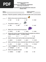 English Grades 2 6 First Periodical Test Docx Stress