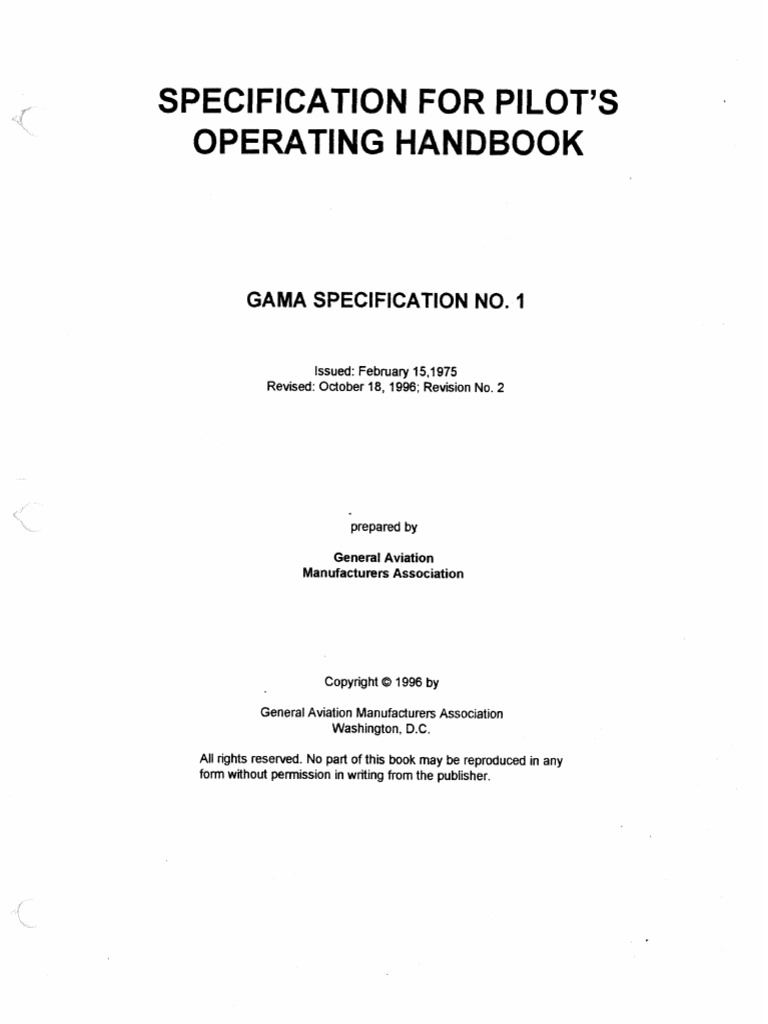 Pilot Operating Handbook Airspeed Aeronautics