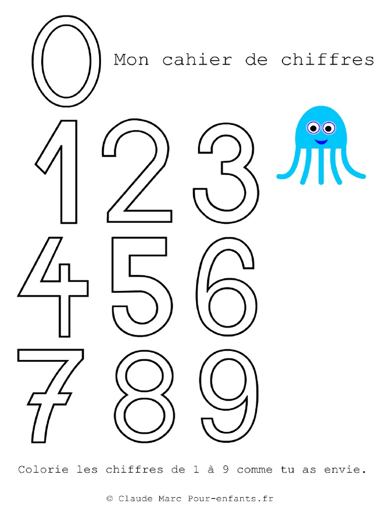 Chiffres à Imprimer Maternelle Pdf Coloriage Grands Chiffres Maternelle | PDF