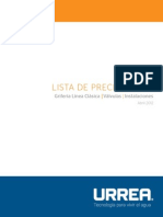 Lista de Precios Valvulas 2012. Urrea PDF