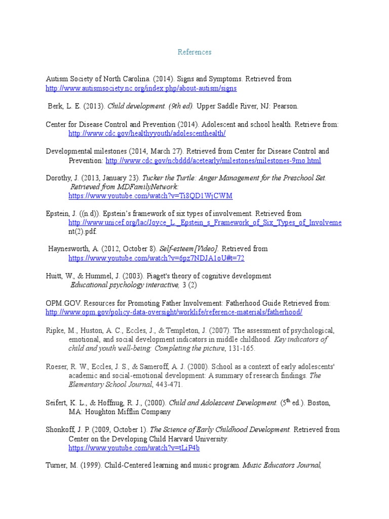 Eportfolio References | PDF | Wellness | Science & Mathematics