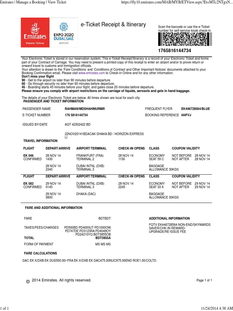 travel insurance emirates ticket
