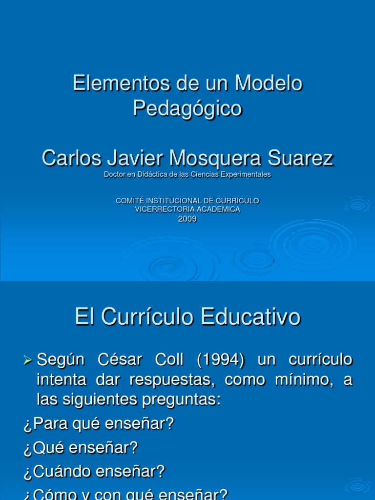 Componentes Clave del Modelo Pedagógico | PDF | Plan de estudios ...