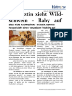 02a Texto Impreso - Tierärztin Zieht Wildschwein-Baby Auf – Noticia