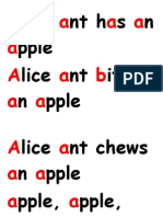 Alice Ant Has An Apple