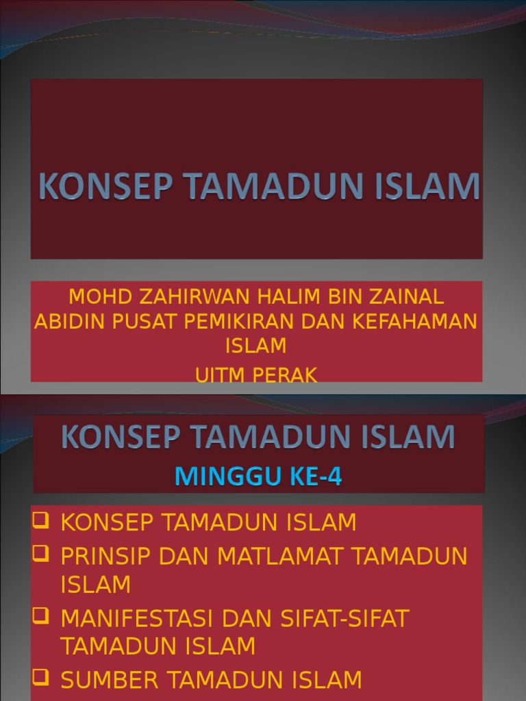 Konsep Tamadun Islam Pdf