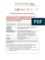 Ficha de Resumen de Idea de Ponencia - 09, 04. 2014