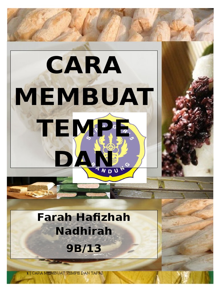 Cara Membuat Tempe Dan Tapai