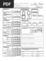 Simple Character Sheet