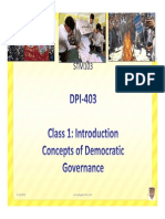 Concepts of Democratic Governance