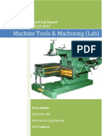 Machine Tools & Machining (Lab)