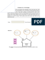 Worksheet No. 2: Word Engine Direction: You May Have Encountered Some Unfamiliar Words in The Short Story, My