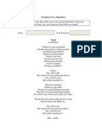 Worksheet No.1: Main Drive Direction: Read The Song, After Which, Answer The Question That Follow. Type Your