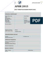 AFHR2015 Application Form