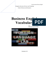 Business English Vocabulary: Mongolian University of Science and Technology School of Business and Humanities