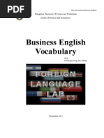 Business English Vocabulary: Mongolian University of Science and Technology School of Business and Humanities