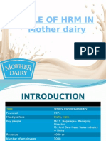 ROLE OF HRM IN Mother Dairy