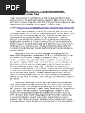 Karangan Pembelajaran Maya Azreen Sufiah Pdf