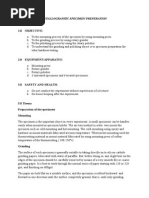 Metallographic Specimen Preperation Report