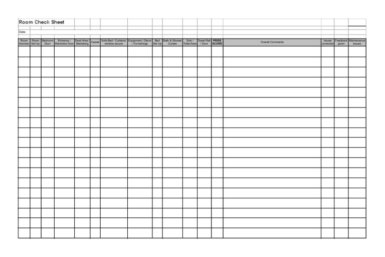 Hotel Room Maintenance Checklist | PDF