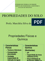 Propriedades do solo: textura, estrutura, densidade e umidade