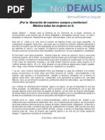 NotiDEMUS 8 de marzo 2015