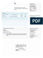 Resume For Demonstrator