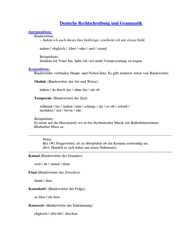 Deutsche Rechtschreibung Und Grammatik | PDF