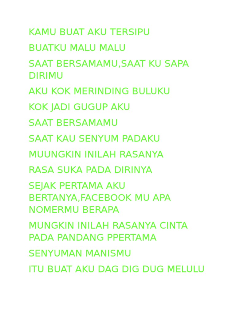 Lirik Lagu Kamu Coboy Junior Pdf