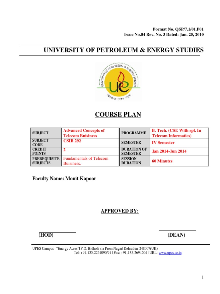 Course Plan TI | PDF | Test (Assessment) | Telecommunication