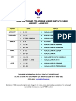 SMETAP Train the Trainer Programme 2012 Schedule