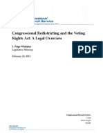 Congressional Redistricting and The Voting Rights Act: A Legal Overview
