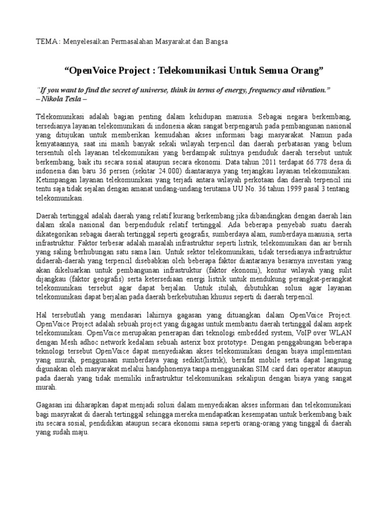 Contoh Essay LPDP | PDF