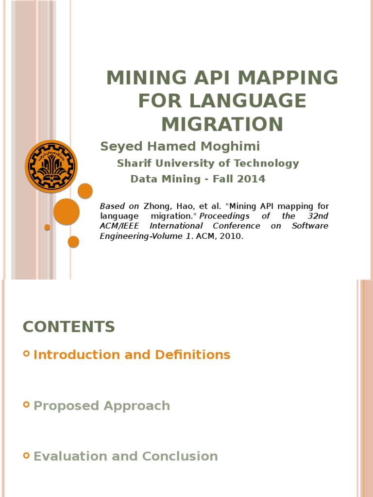 API Mapping for Language Migration | PDF | Application Programming ...
